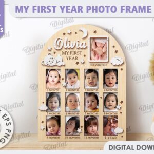 My First Year Photo Frame SVG