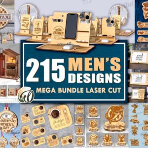 215 Men's Laser Cut SVG Mega Bundle