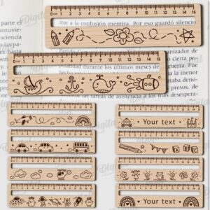 10 Wooden Bookmark SVG Bundle