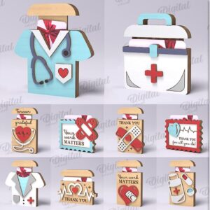 10 Nurse Gift Card Holder SVG Bundle