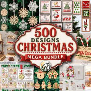 500 Christmas Laser Cut SVG Bundle