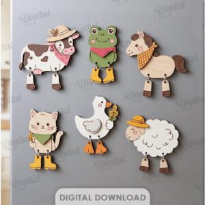 10 Farm Animal Laser Cut SVG Bundle