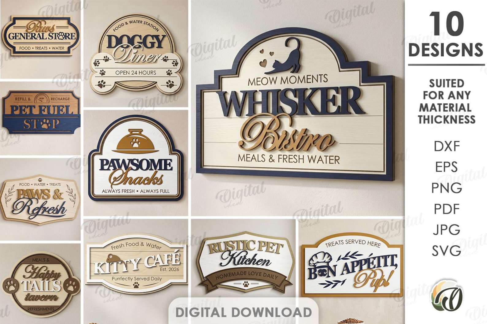 10 Pet Sign SVG Bundle